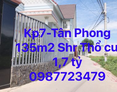 Đất Tân Phong, Biên Hòa – KP7 Sổ Hồng Thổ Cư Vị Trí Đẹp